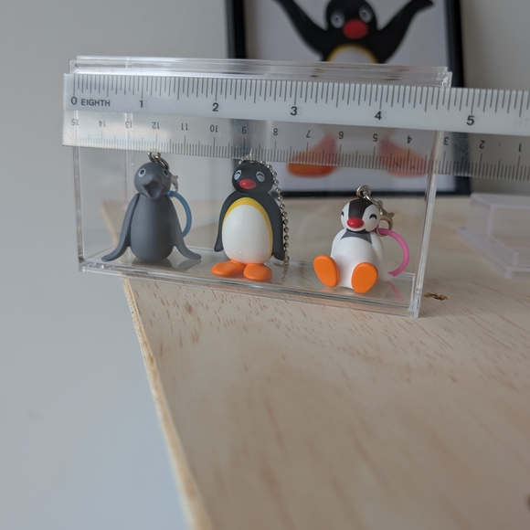 Penguin Keychain Set - Gray, Black, and White - Picture 4 of 4